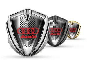Audi Badge Autoadesivo Disegno Lussuoso Metal Lucido